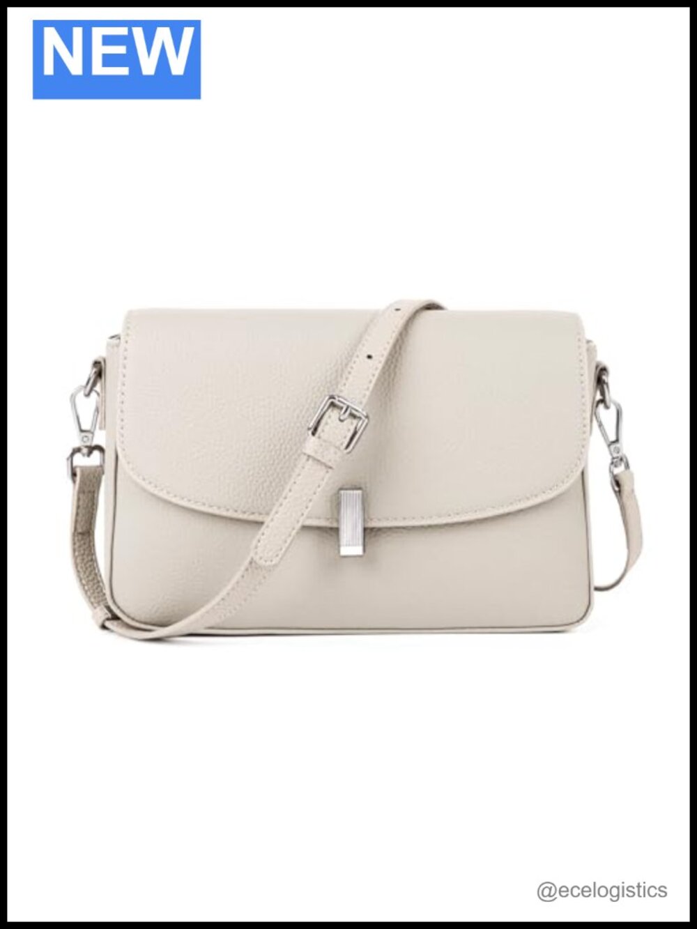 Genuine Leather Crossbody Bag Women 3-in-1 Shoulder Purse Adjustable Strap